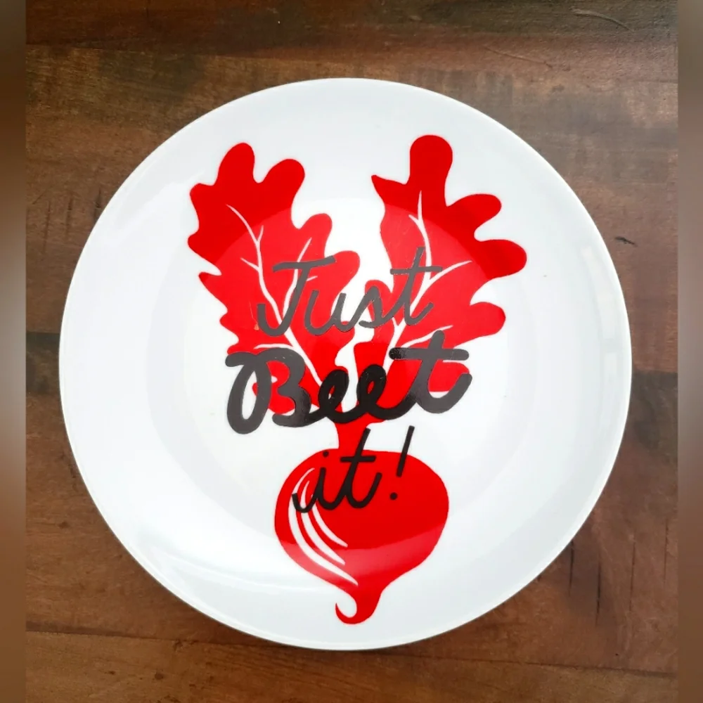 Like New Crate & Barrel Just Beet It Plate